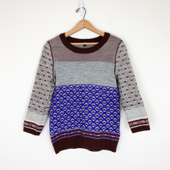 J. Crew Sweaters - J. Crew Inside Out Fair Isle Merino Wool Sweater